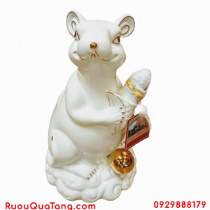 Rượu phong thuỷ mẫu con chuột trắng sứ 2 lít