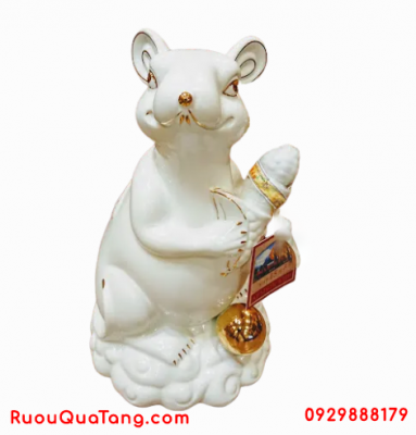 Rượu phong thuỷ mẫu con chuột trắng sứ 2 lít